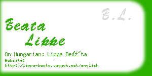 beata lippe business card